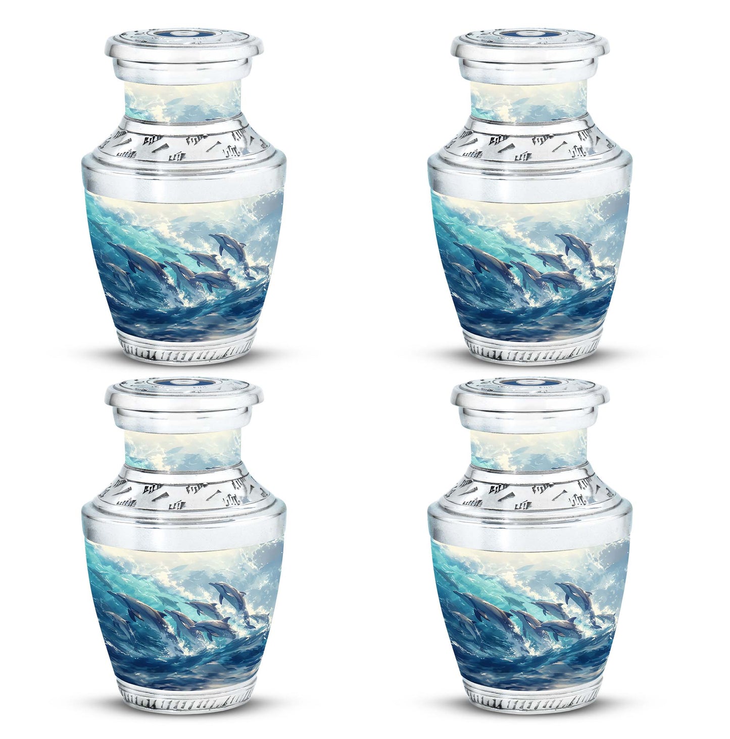 Personalized Dolphin Cremation Urn for Human Ashes - 10-inch, 200 cu in - Yatskia