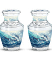 Dolphin Family Cremation Urn - Dolphin Large Funeral Ashes Urn