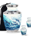 Dolphin Family Cremation Urn - Dolphin Large Funeral Ashes Urn