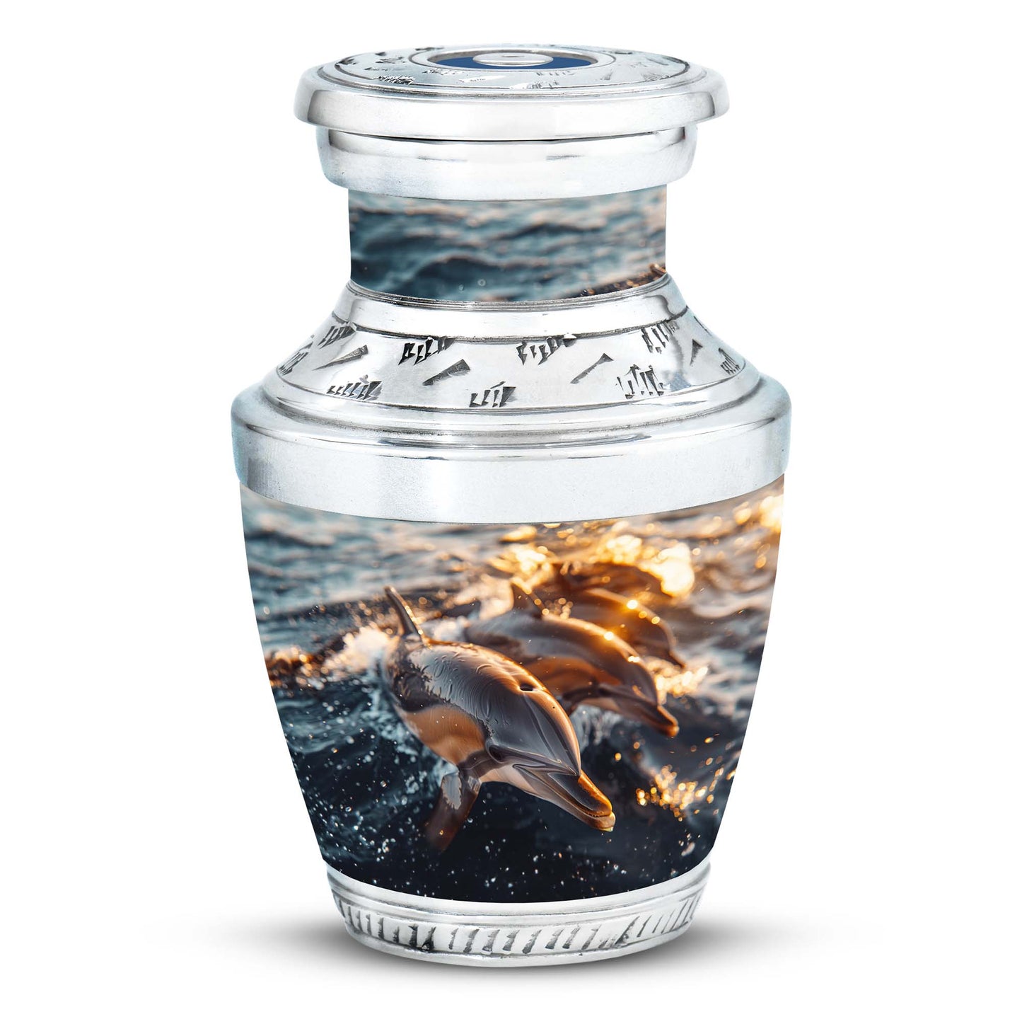 Personalized Dolphin Cremation Urn for Women - 10-inch, 200 cu in - Yatskia