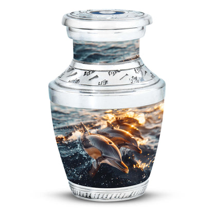 Personalized Dolphin Cremation Urn for Women - 10-inch, 200 cu in - Yatskia