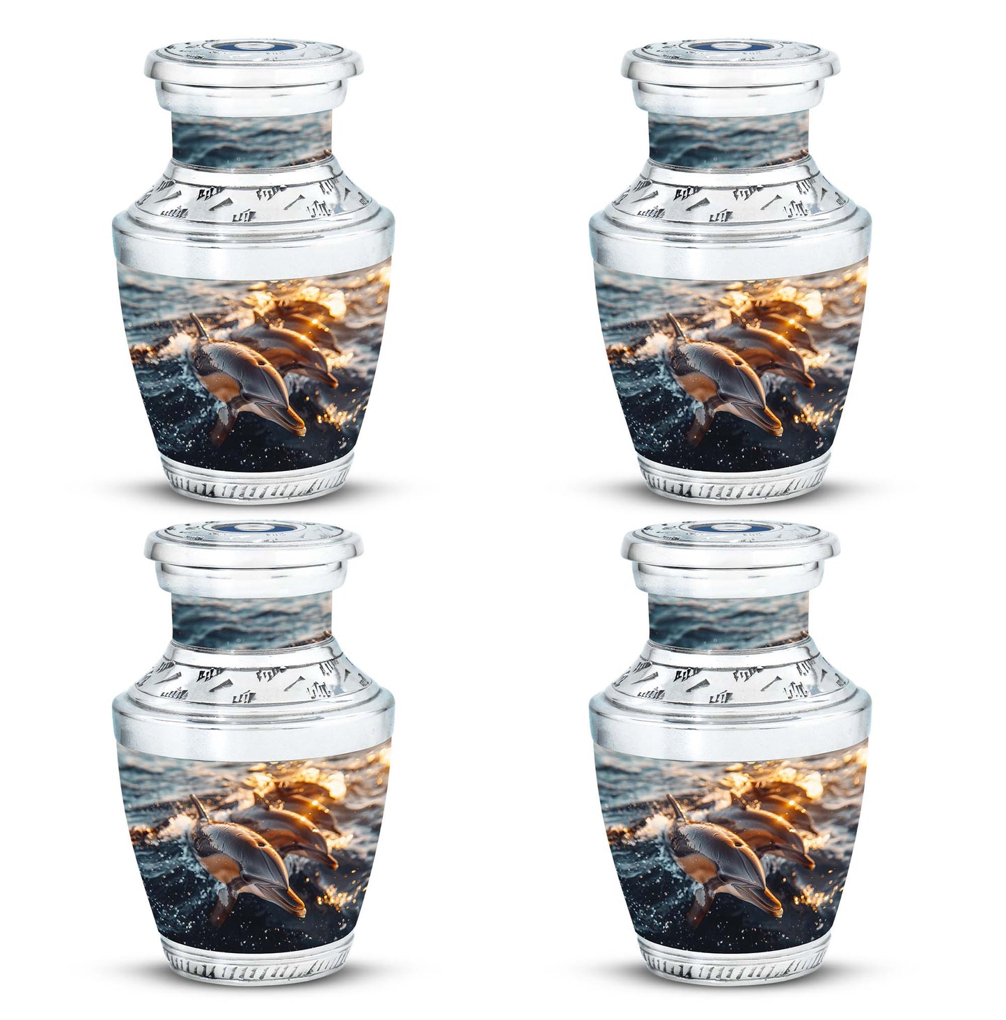 Personalized Dolphin Cremation Urn for Women - 10-inch, 200 cu in - Yatskia