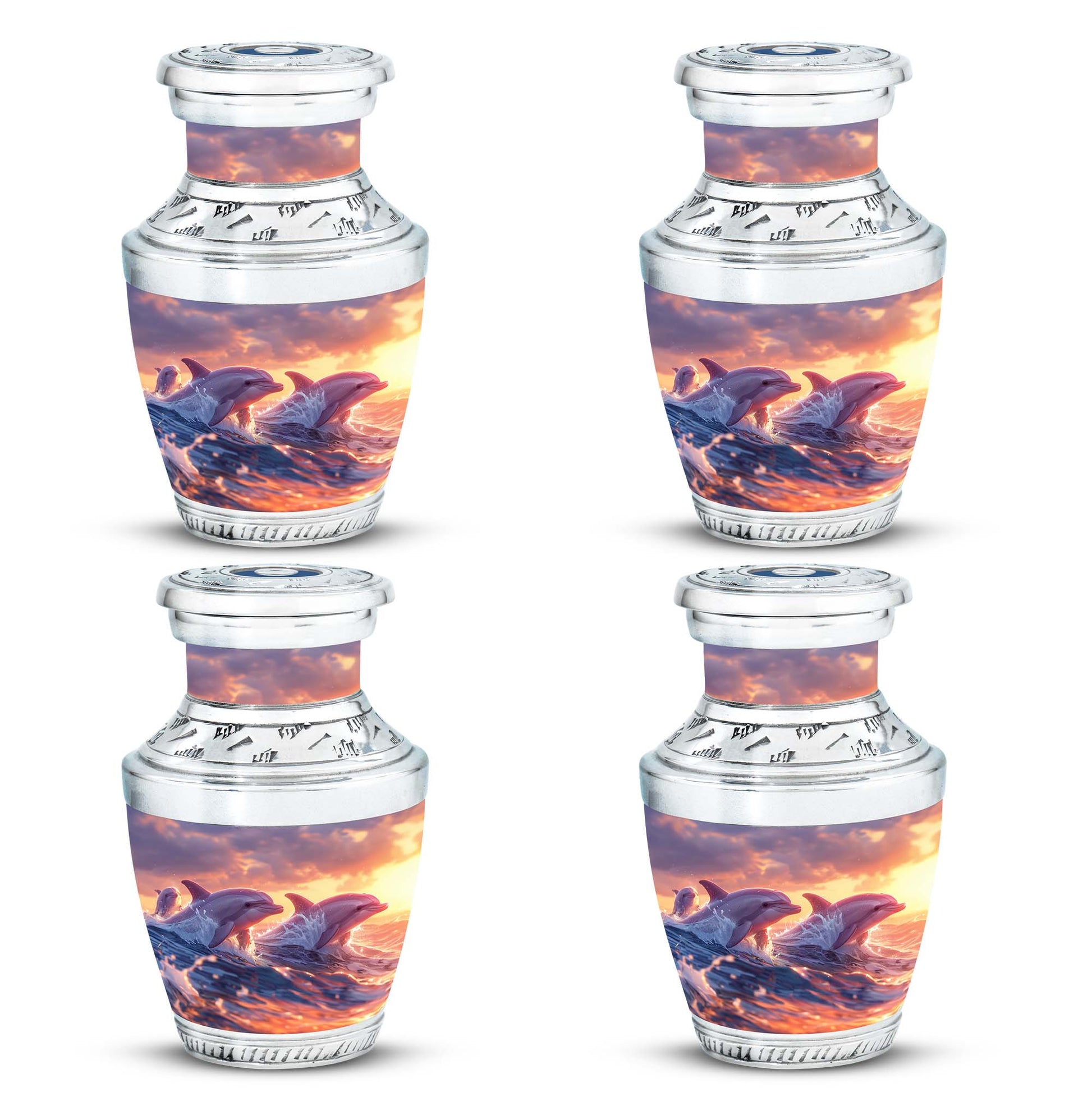 Sunset Dolphin Memorial Urn For Women - Large Urns For Adult Human Ashes