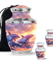 Sunset Dolphin Memorial Urn For Women - Large Urns For Adult Human Ashes