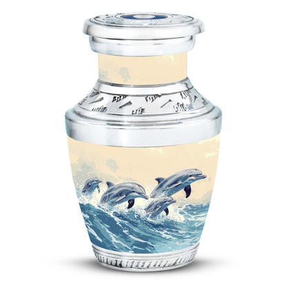 Personalized Dolphin Cremation Urn for Men & Women - 10-inch, 200 cu in - Yatskia