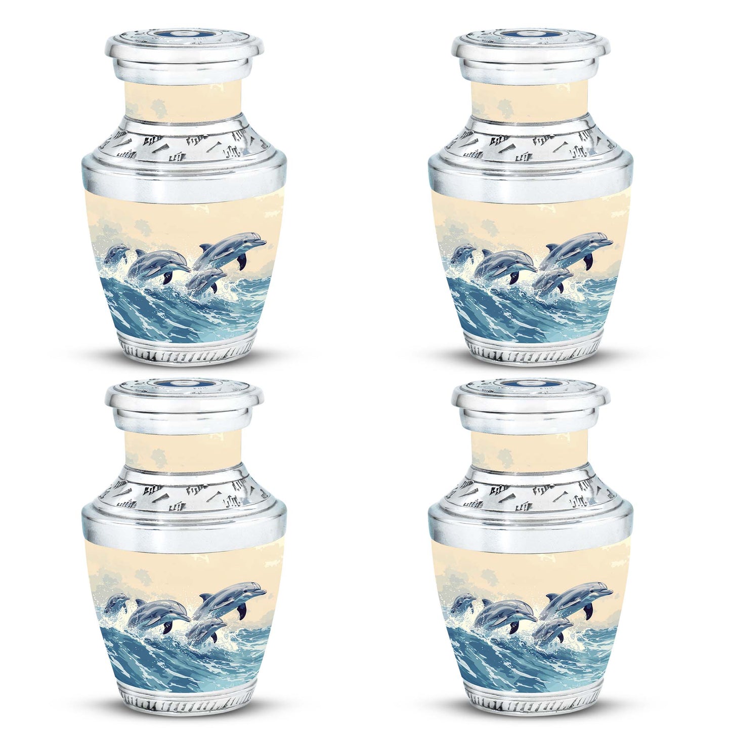Personalized Dolphin Cremation Urn for Men & Women - 10-inch, 200 cu in - Yatskia
