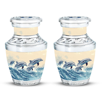 Personalized Dolphin Cremation Urn for Men & Women - 10-inch, 200 cu in - Yatskia