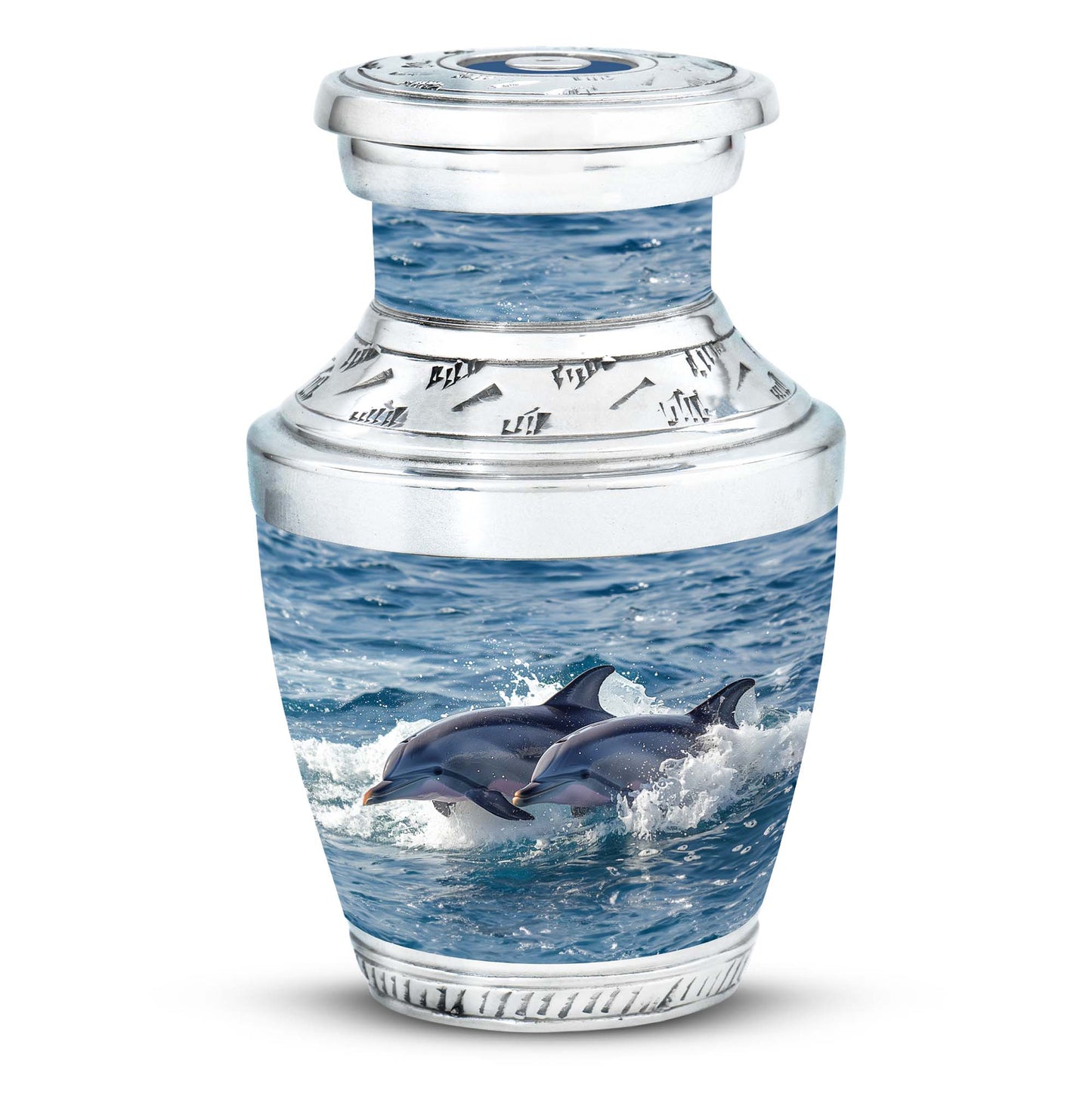 Personalized Dolphin Cremation Urn for Women - 10-inch, 200 cu in - Yatskia