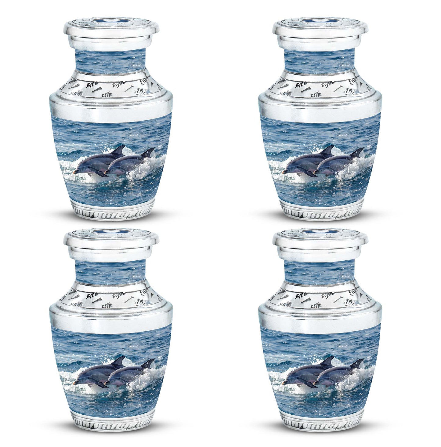 Personalized Dolphin Cremation Urn for Women - 10-inch, 200 cu in - Yatskia