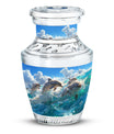 Joyful Dolphins Famiy Urn For Cremation - Funeral Urn for Loved Ones