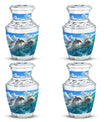 Joyful Dolphins Famiy Urn For Cremation - Funeral Urn for Loved Ones