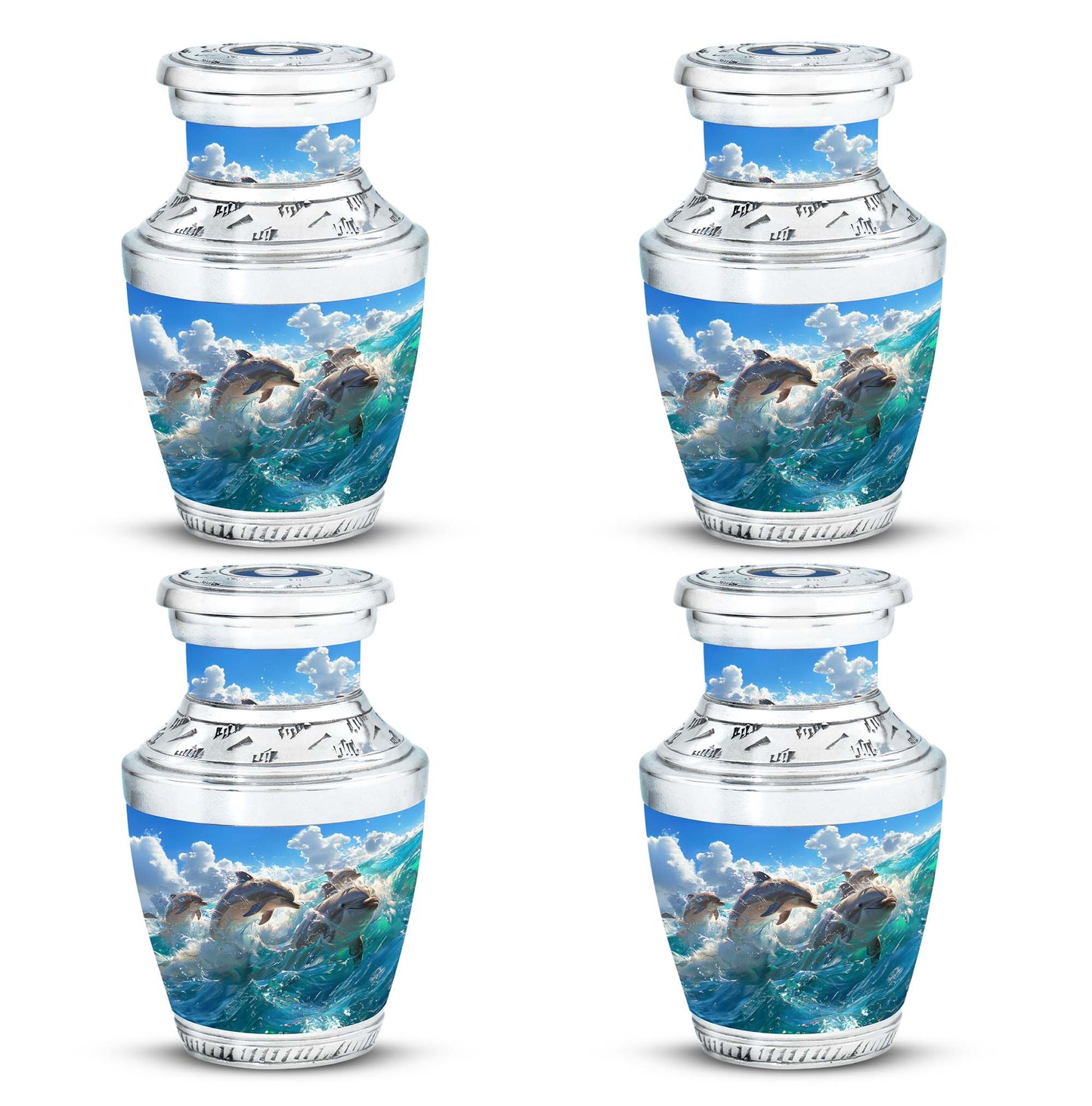 Personalized Dolphin Cremation Urn for Human Ashes - 10-inch, 200 cu in - Yatskia