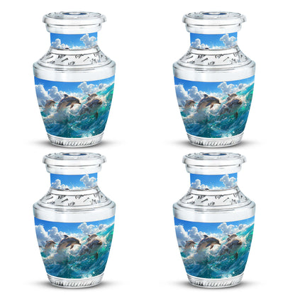 Personalized Dolphin Cremation Urn for Human Ashes - 10-inch, 200 cu in - Yatskia