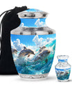 Joyful Dolphins Famiy Urn For Cremation - Funeral Urn for Loved Ones