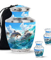 Joyful Dolphins Famiy Urn For Cremation - Funeral Urn for Loved Ones