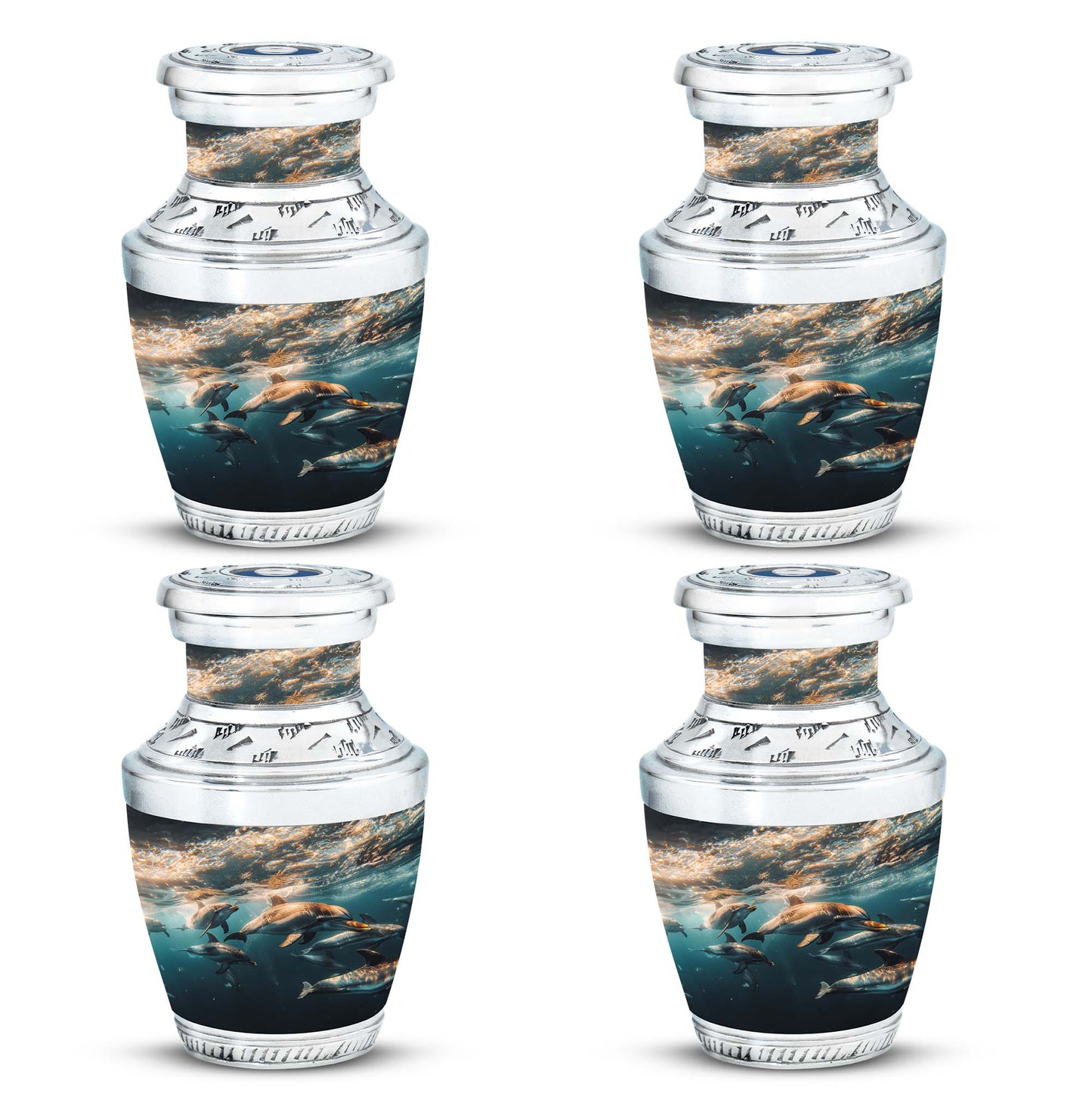 Personalized Dolphin Memorial Urn for Human Ashes - 10-inch, 200 cu in - Yatskia