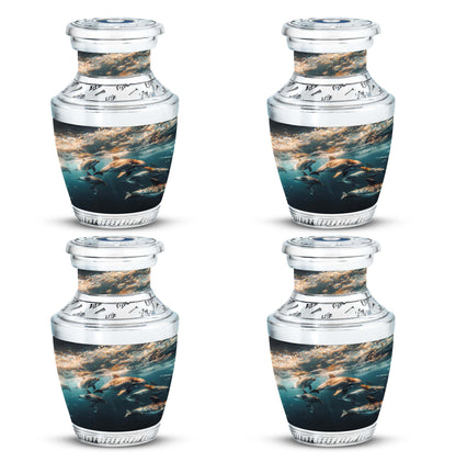 Personalized Dolphin Memorial Urn for Human Ashes - 10-inch, 200 cu in - Yatskia