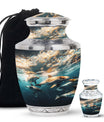 Underwater Dolphin Family Urn For Memorial - Human Ashes Container
