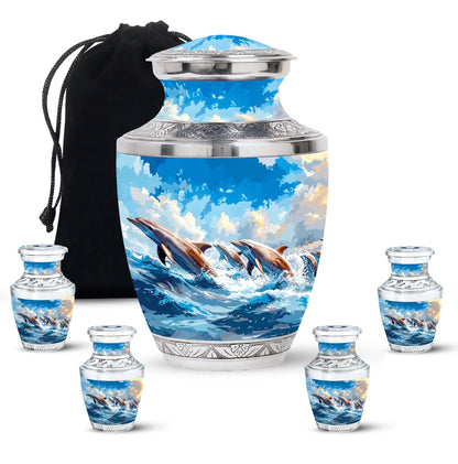 Personalized Artistic Memorial Urn for Women - 10-inch, 200 cu in - Yatskia
