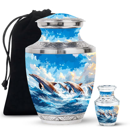 Personalized Artistic Memorial Urn for Women - 10-inch, 200 cu in - Yatskia