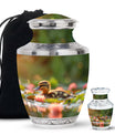 Duck Urn For Ashes Adult Men - Floral Cremation Ashes Urn