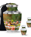 Duck Urn For Ashes Adult Men - Floral Cremation Ashes Urn