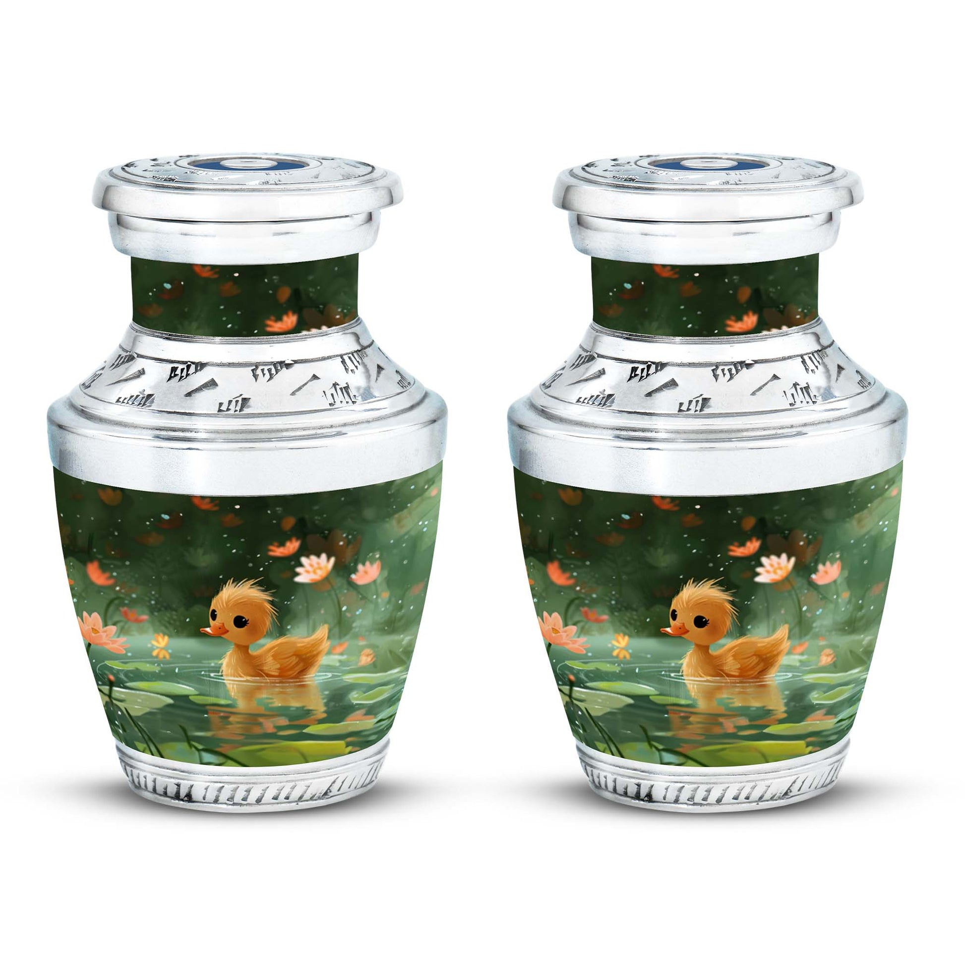Animated Duckling's Urn For Adults - Duck Funeral Cremation Urn For Ashes