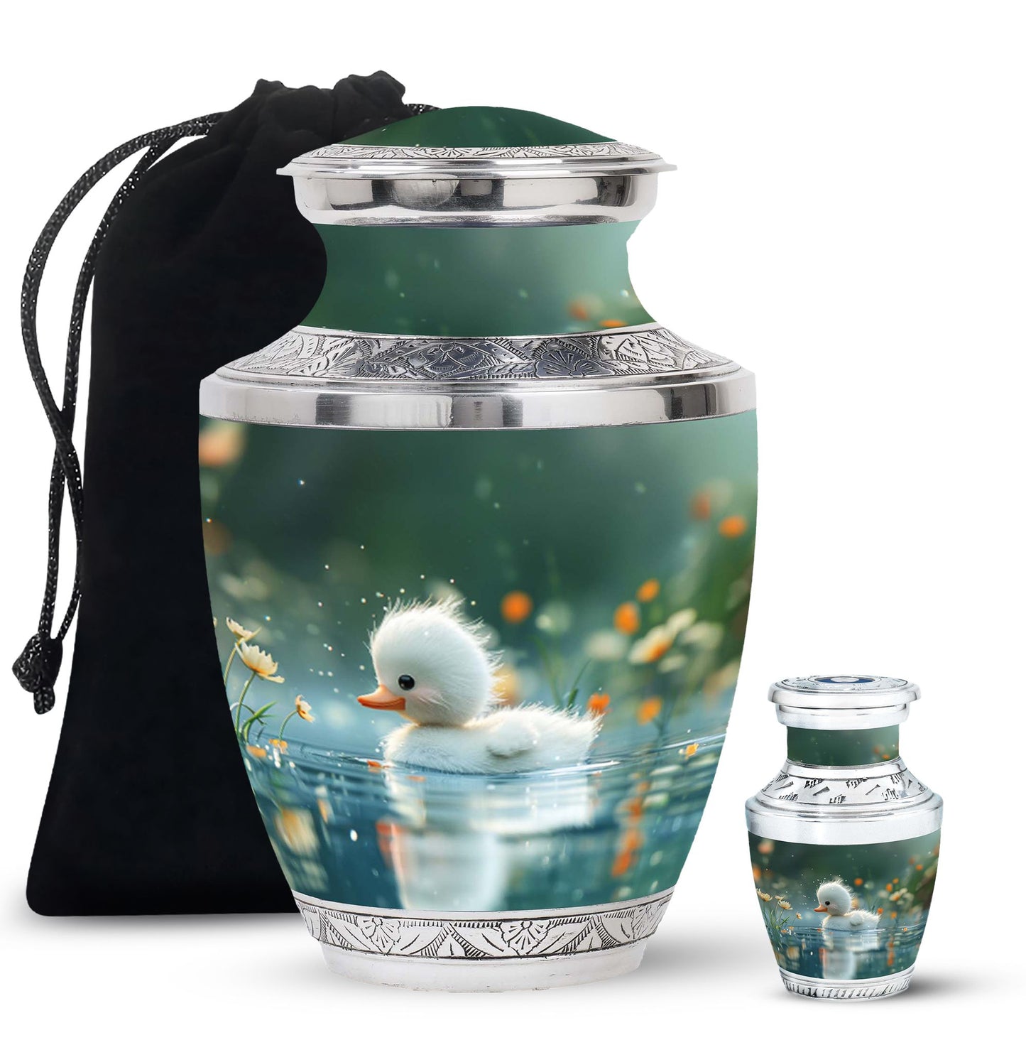 Personalized Bird Memorial Urn for Women - 10-inch, 200 cu in - Yatskia