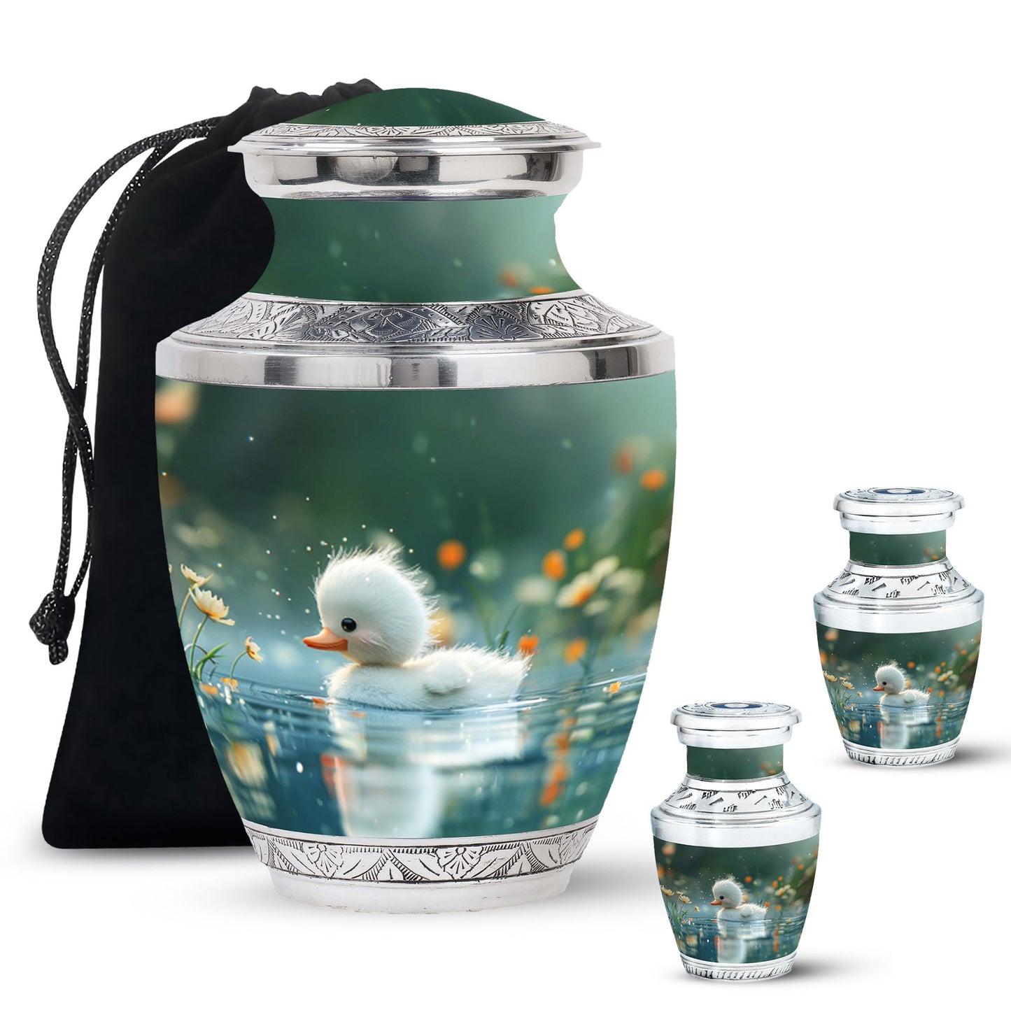 Personalized Bird Memorial Urn for Women - 10-inch, 200 cu in - Yatskia