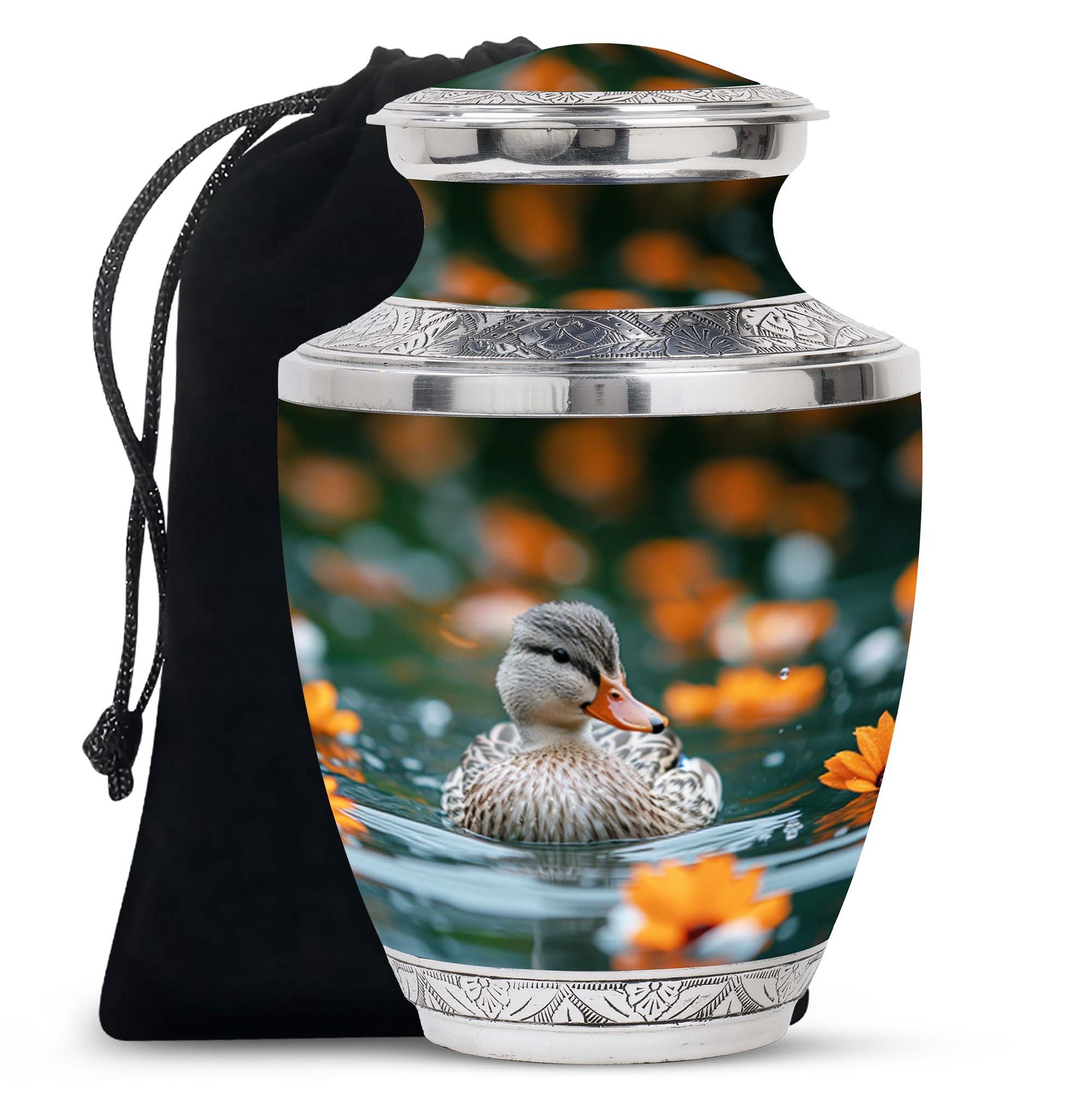 Duck Urn Memorial For Women - Funeral Cremation Urn For Ashes