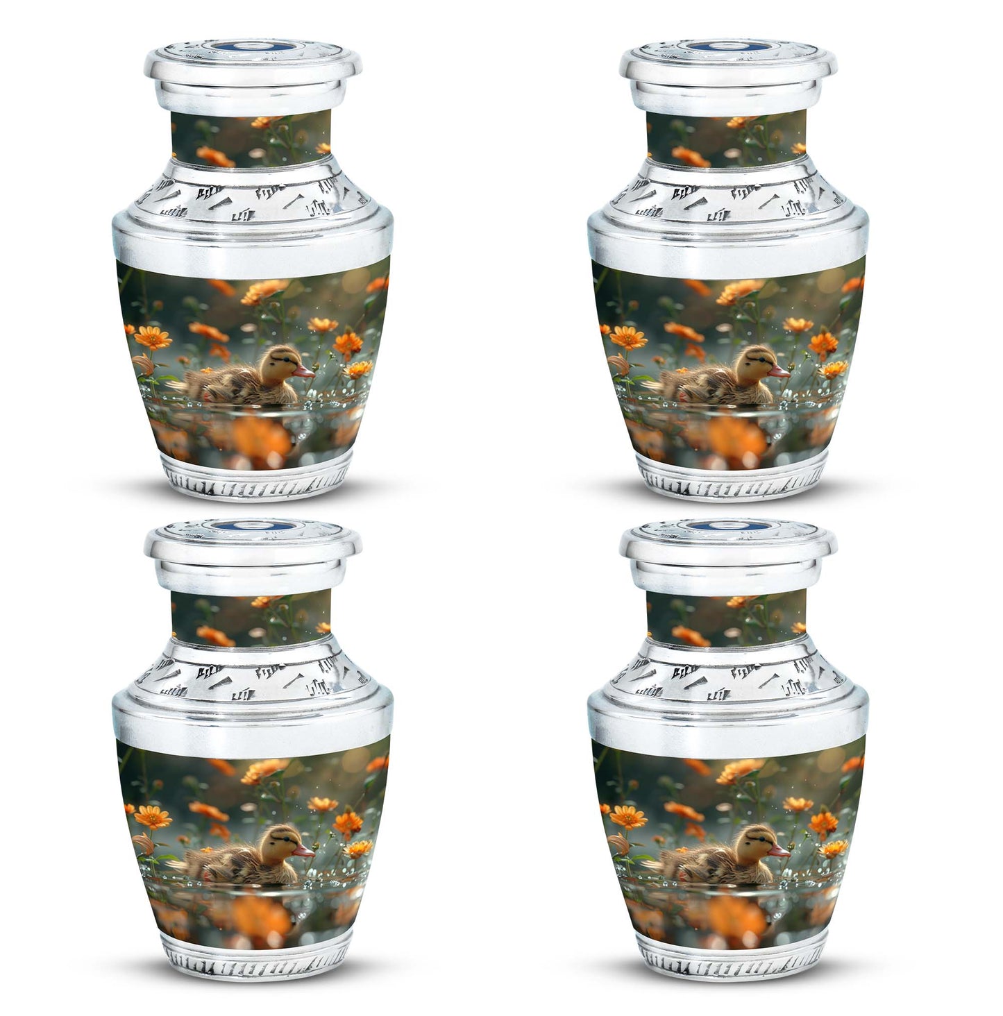 Personalized Flower Memorial Urn for Women - 10-inch, 200 cu in - Yatskia