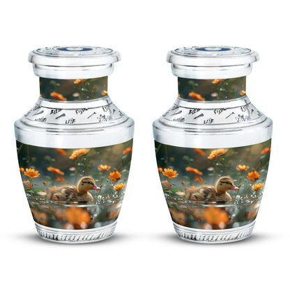 Personalized Flower Memorial Urn for Women - 10-inch, 200 cu in - Yatskia