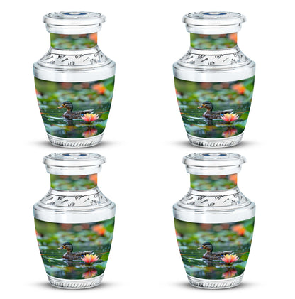Green Personalized Bird Cremation Urn for Men & Women - 10-inch, 200 cu in - Yatskia