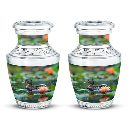 Green Personalized Bird Cremation Urn for Men & Women - 10-inch, 200 cu in - Yatskia