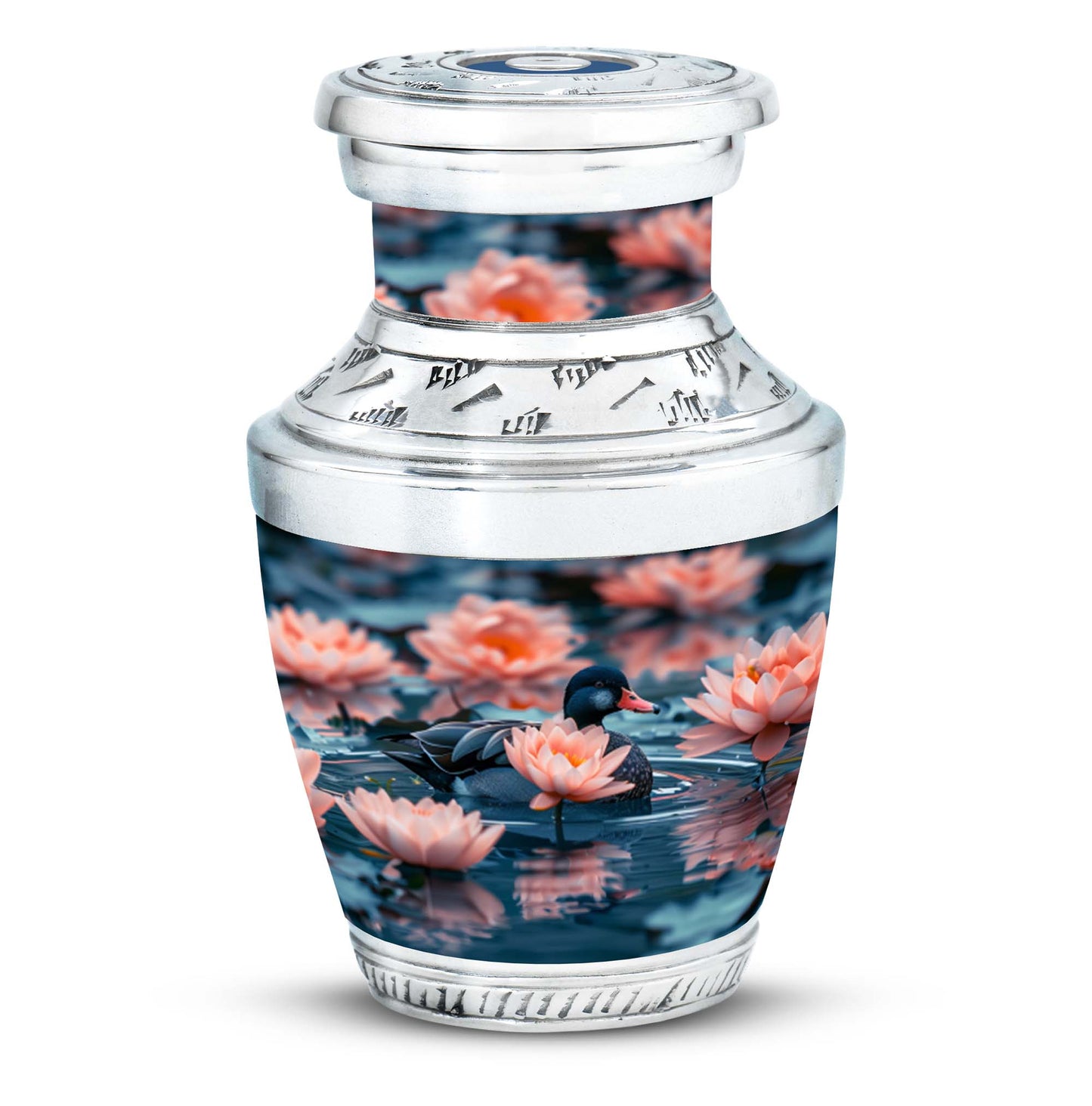 Personalized Flower Cremation Urn for Human Ashes - 10-inch, 200 cu in - Yatskia