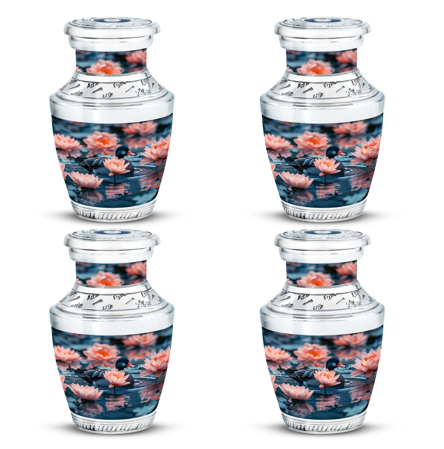 Personalized Flower Cremation Urn for Human Ashes - 10-inch, 200 cu in - Yatskia