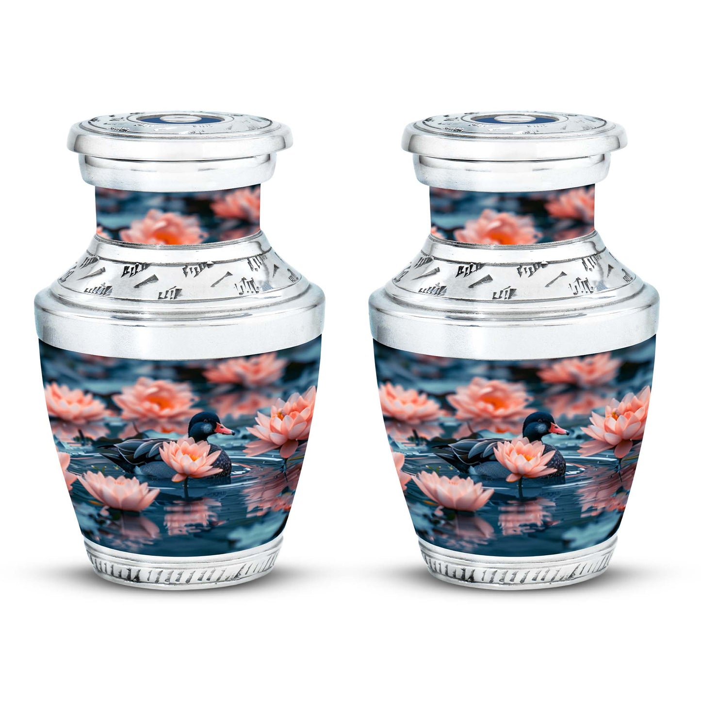 Personalized Flower Cremation Urn for Human Ashes - 10-inch, 200 cu in - Yatskia