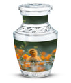Golden Duckling Memorial Urn Set - Duck Cremation Urn For Ashes