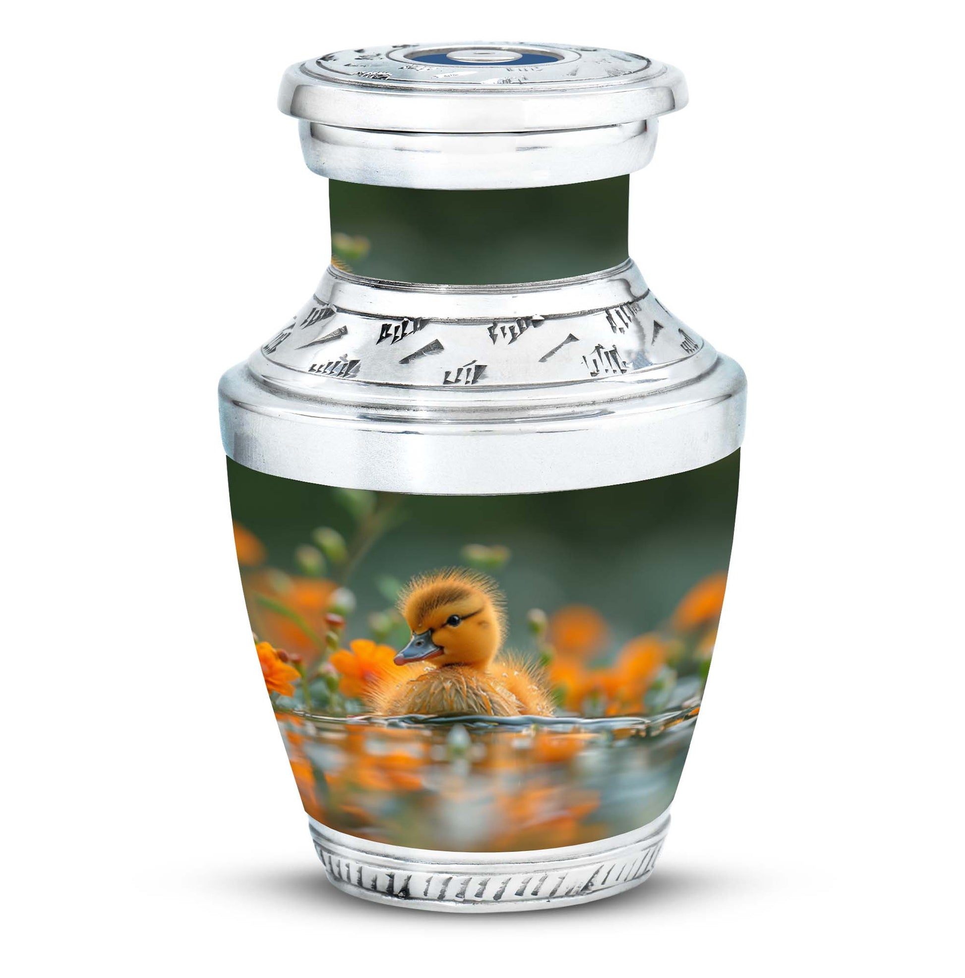 Golden Duckling Memorial Urn Set - Duck Cremation Urn For Ashes