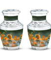 Golden Duckling Memorial Urn Set - Duck Cremation Urn For Ashes