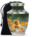 Golden Duckling Memorial Urn Set - Duck Cremation Urn For Ashes