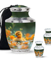 Golden Duckling Memorial Urn Set - Duck Cremation Urn For Ashes