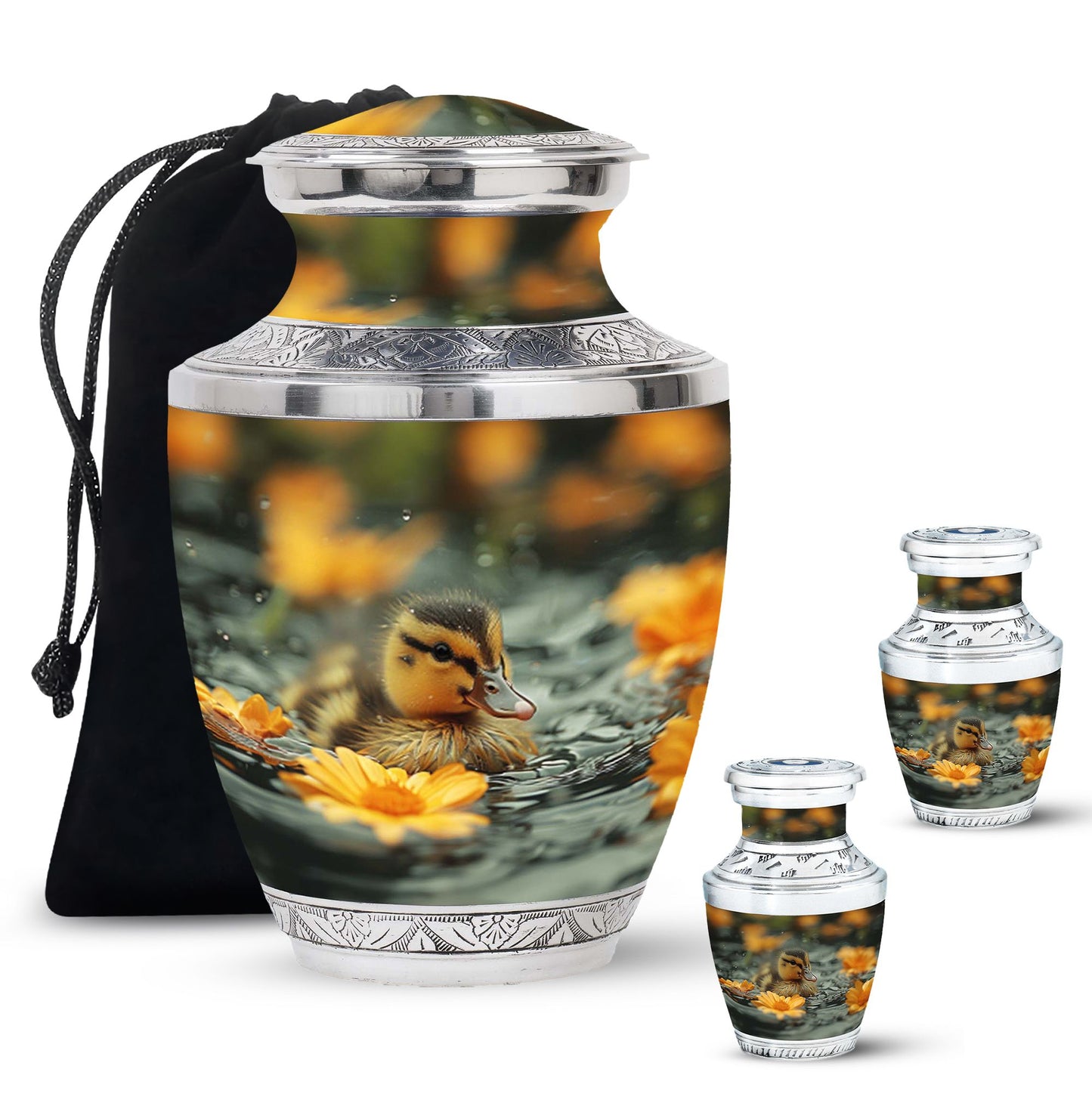 Personalized Bird Memorial Urn for Human Ashes - 10-inch, 200 cu in - Yatskia