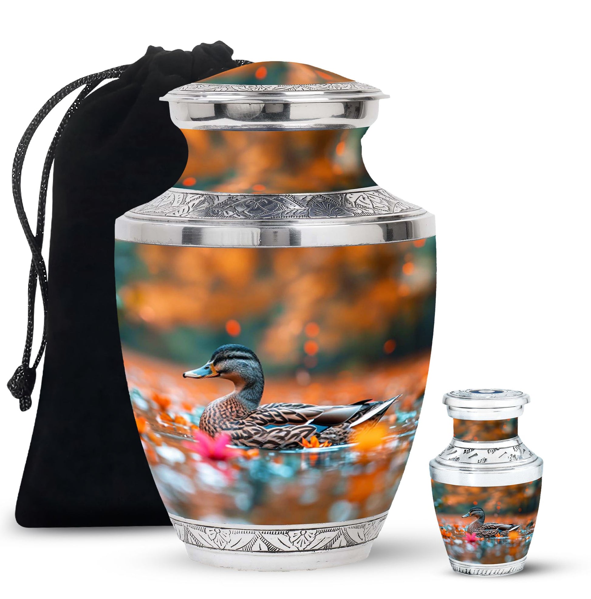 Duck Cremation Ashes Memorial Urn - Funeral Urn For Men & Women