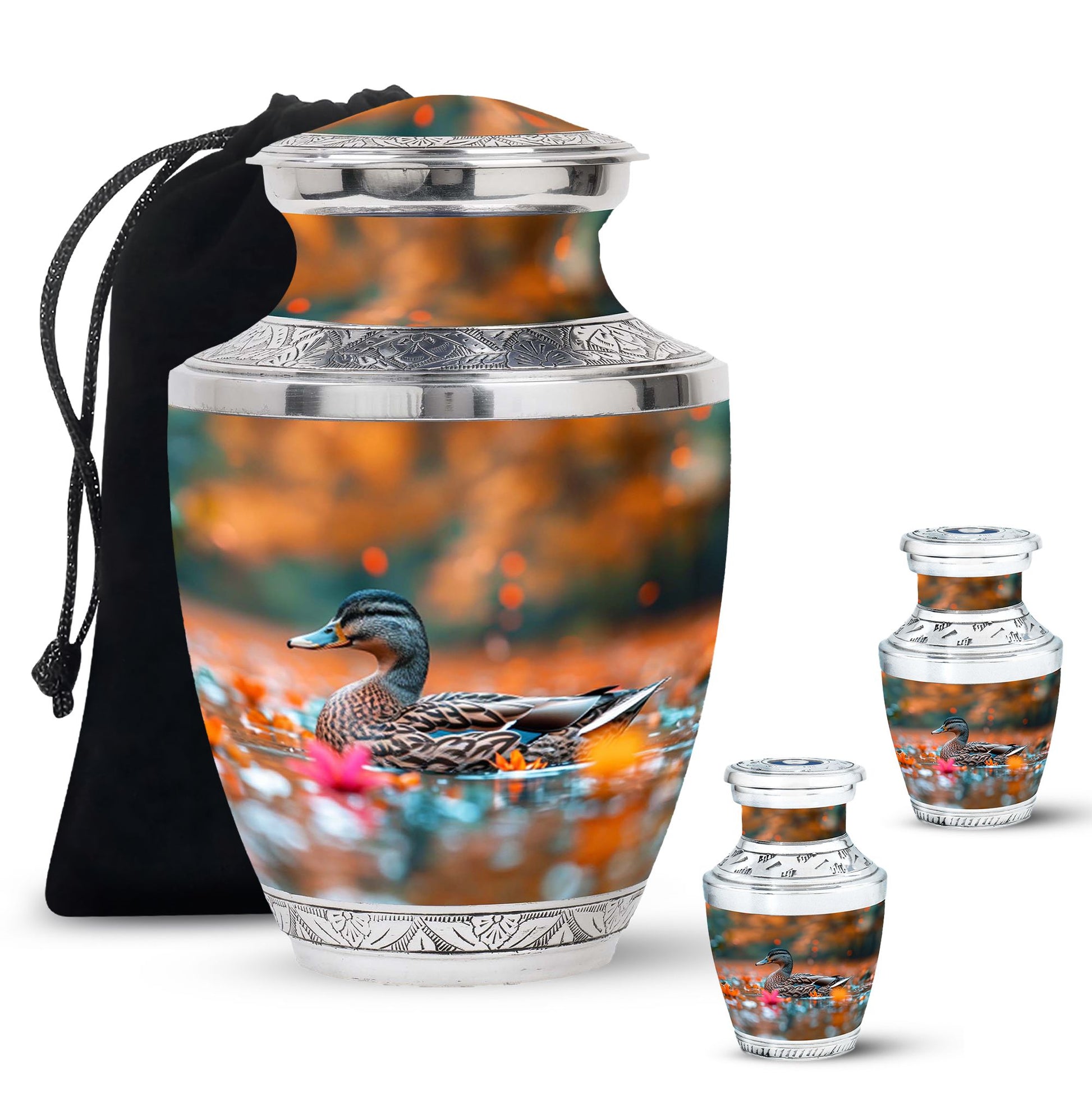 Duck Cremation Ashes Memorial Urn - Funeral Urn For Men & Women