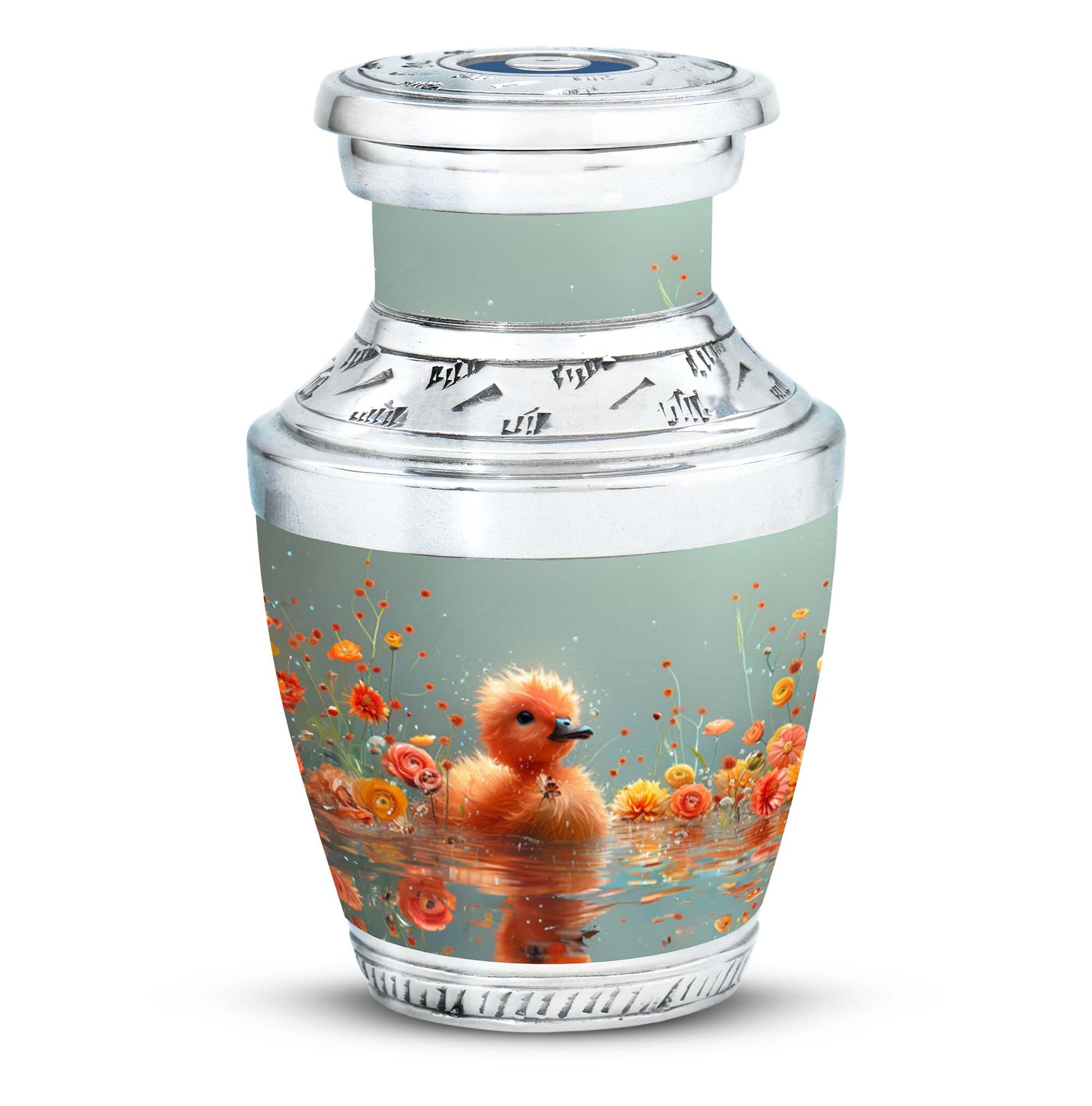 Baby Duck Memorial Urn Combo Set - Large And Keepsake Ashes Urn