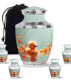 Baby Duck Memorial Urn Combo Set - Large And Keepsake Ashes Urn