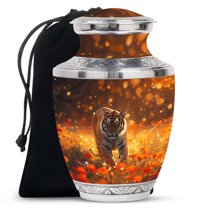 Personalized Tiger Cremation Urn for Human Ashes - 10-inch, 200 cu in - Yatskia