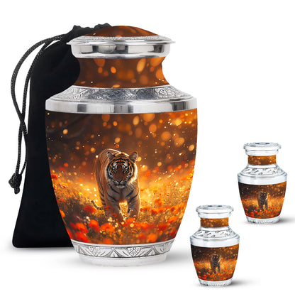 Personalized Tiger Cremation Urn for Human Ashes - 10-inch, 200 cu in - Yatskia