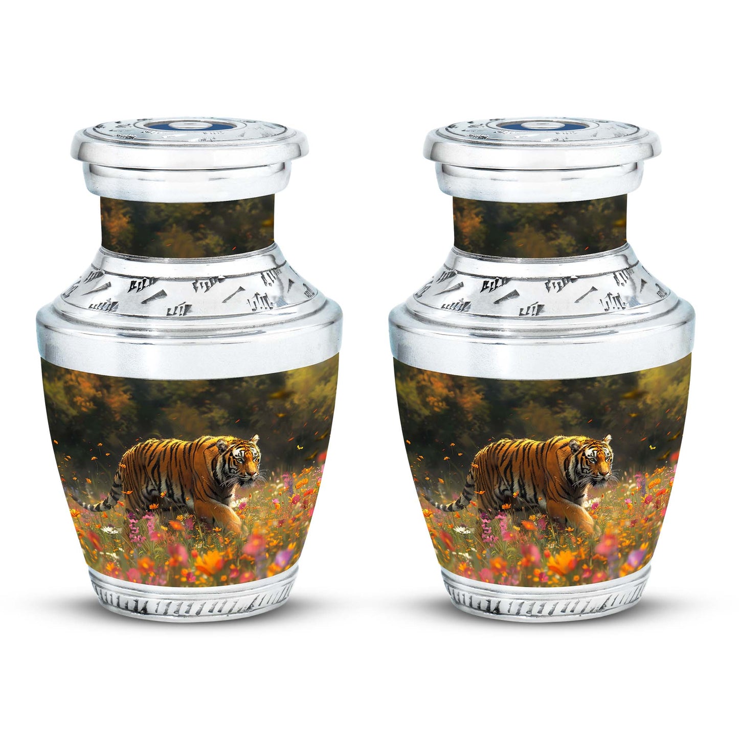 Personalized Tiger Keepsake Urn for Human Ashes - 10-inch, 200 cu in - Yatskia